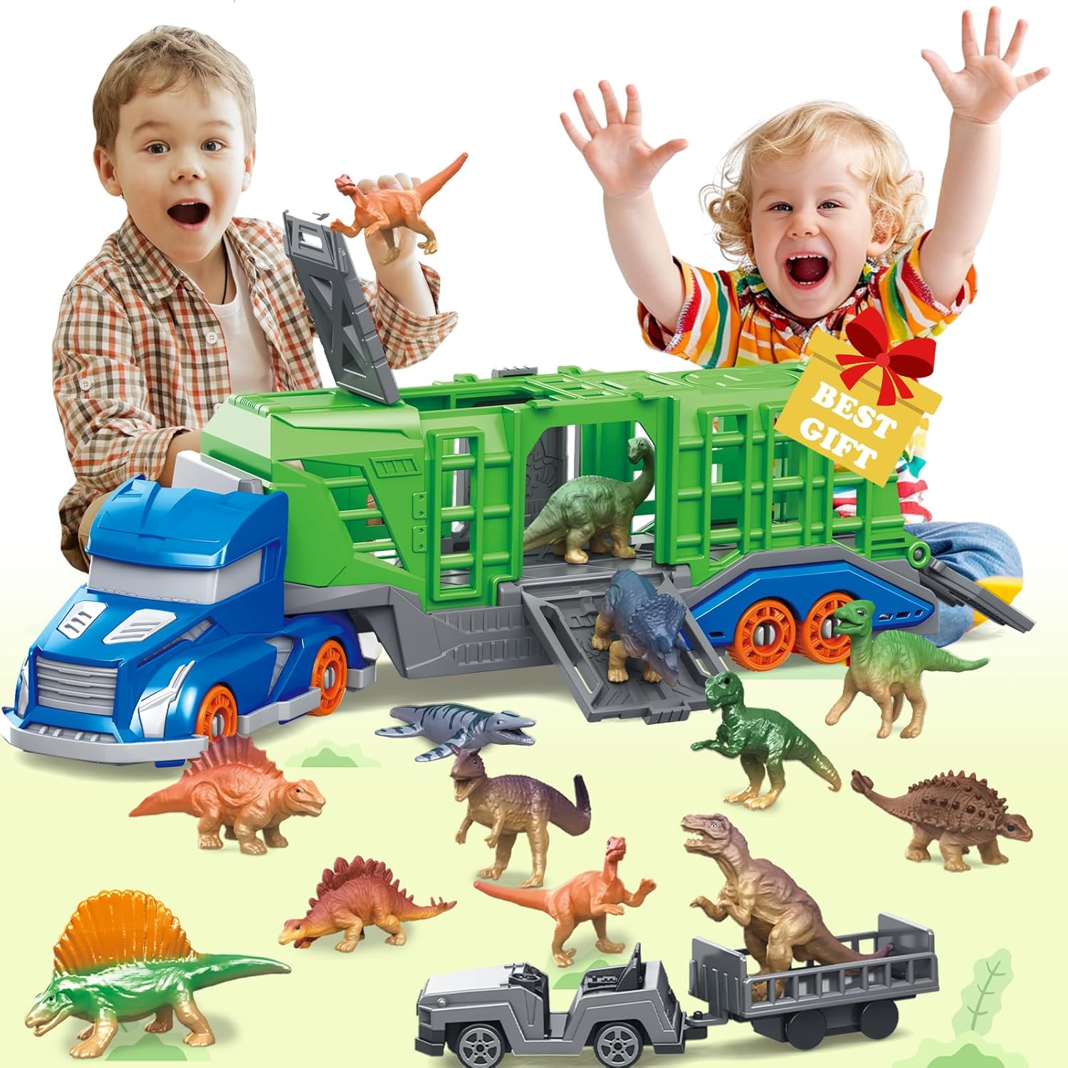 Sandbox Play Set - Dinozor Hayvan Taşıma Aracı Oyuncak Seti