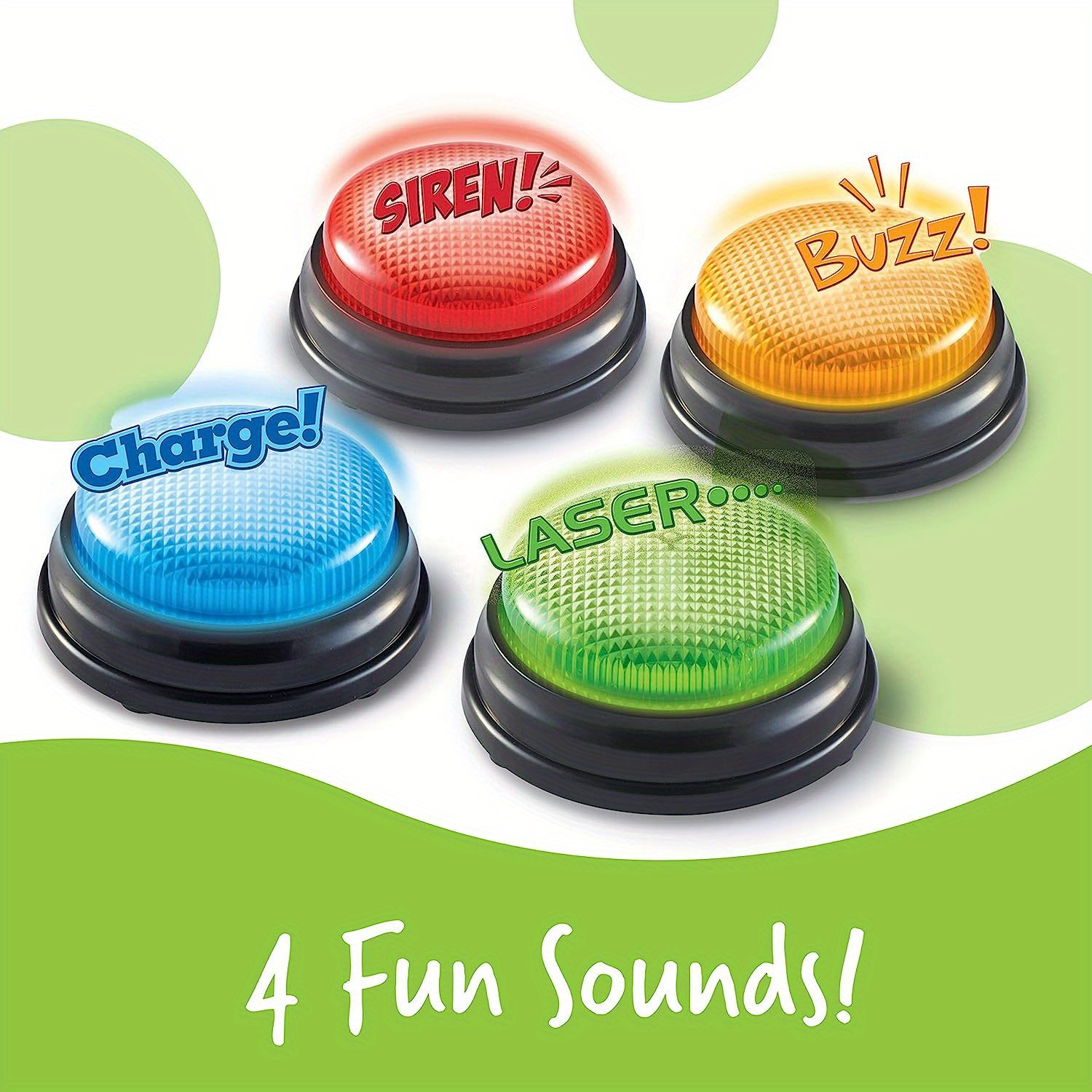 Kids Toys Return Gift - 4 adet Işık ve Sesler Buzzer