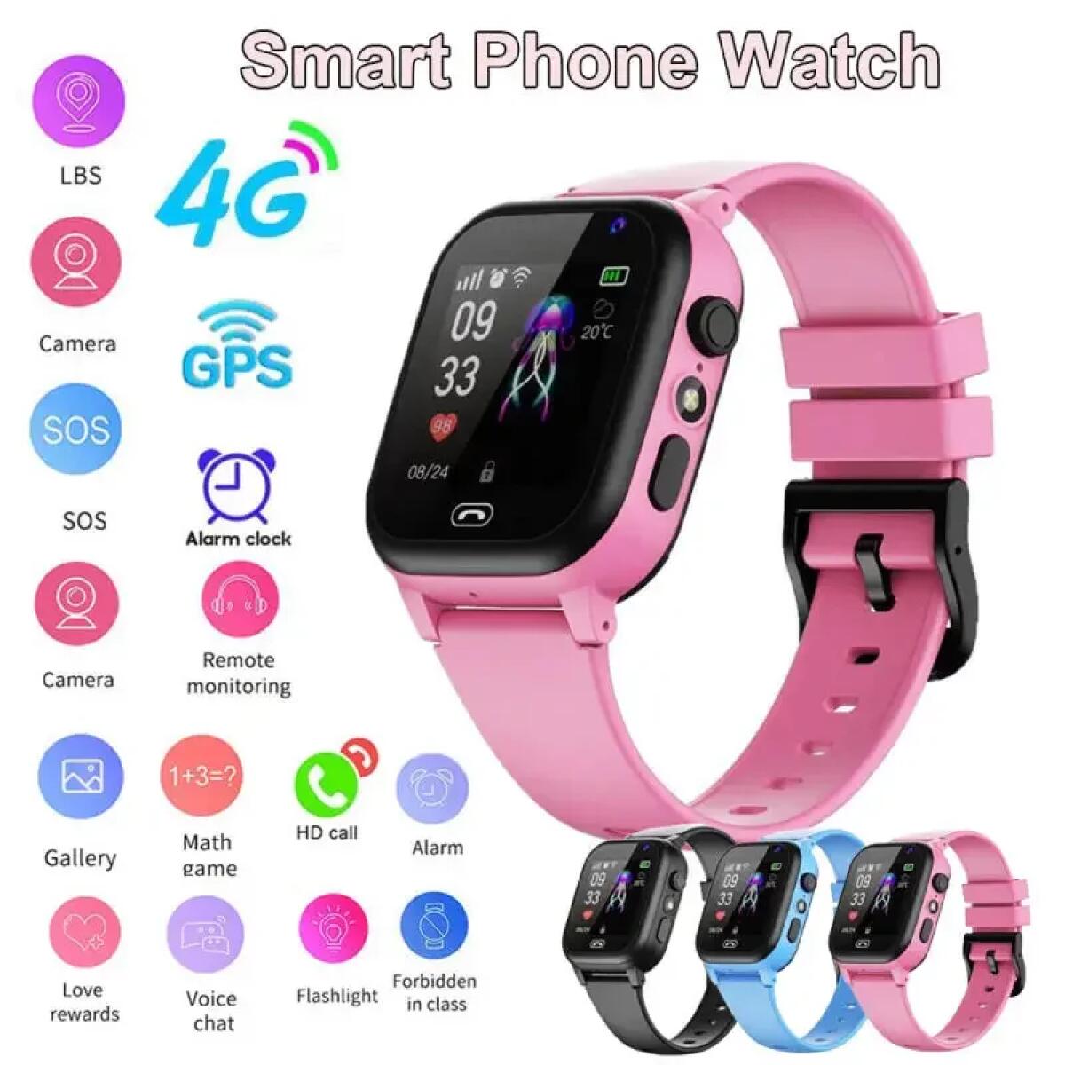Kids Smartwatch Gps - Çocuklar akıllı saat 4G Çok Fonksiyonlu