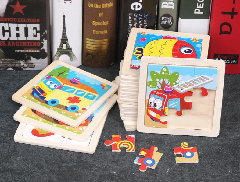 4 adet/grup 3D Ahşap Yapboz Bu - Kids Toys In Wholesale incelemesi ve fiyatı